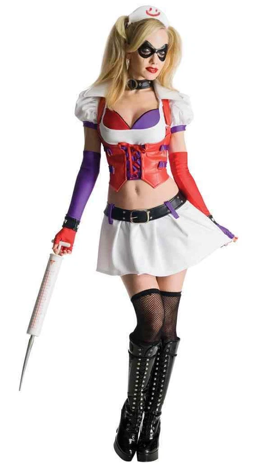 Rubies 880587 Women Multicolored Small Harley Quinn Asylum Nurse Costume