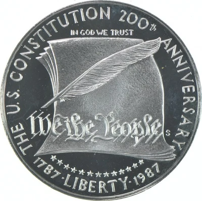 1987-S Proof Constitution Commemorative Silver Dollar $1 *1048 - Image 1 of 3