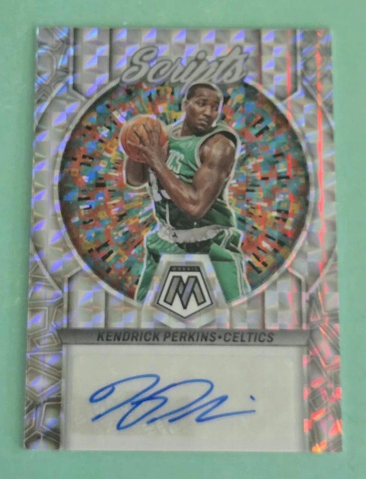 2022-23 Panini Mosaic KENDRICK PERKINS Scripts Autograph #MS-PER Celtics Auto - Image 1 of 2