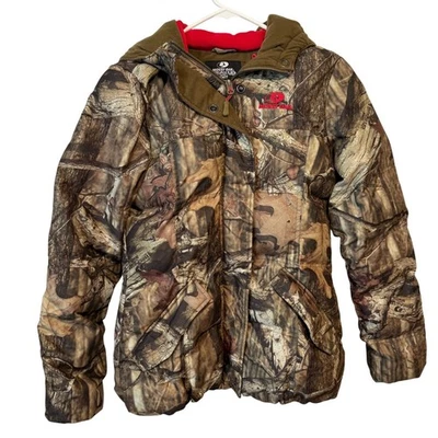 Mossy Oak Break-Up Infinity Mens Camouflage Heavy Jacket Size S Hood - Image 1 of 4