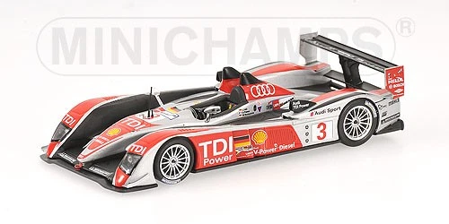 1:43 Minichamps Audi R10 Luhr Le Mans 2008 400089803 modelo diecast Foto 1 de 2