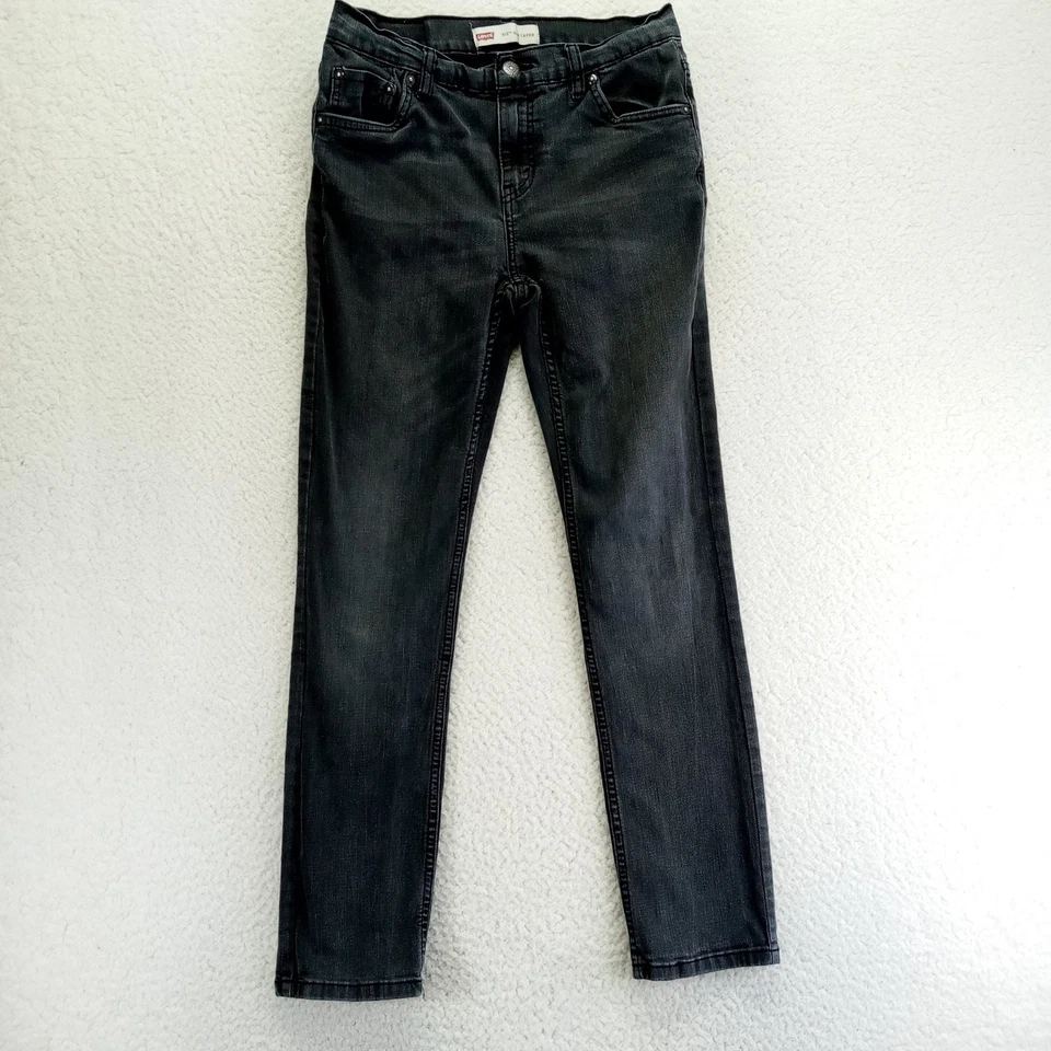 Pantalones de mezclilla ajustados Levi's 512 para niños lavado oscuro talla 18 regular W29 L29 Foto 1 de 4