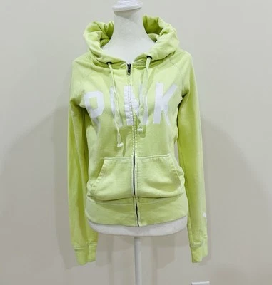 ROSA Victoria's Secret Mujer Sudadera S/P Sudadera con Capucha Polar Logo Amarillo Foto 1 de 4
