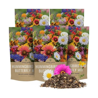 Bulk Wildflower Seeds Butterfly and Humming Bird Mix - 5 Pounds - Over 600,00... - Image 1 of 4