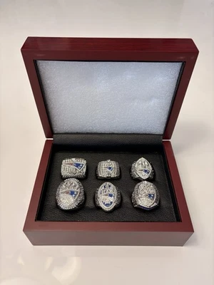 Juego de 6 anillos del New England Patriots Championship, aleación de zinc Tom Brady talla: 11 (R32 Foto 1 de 4