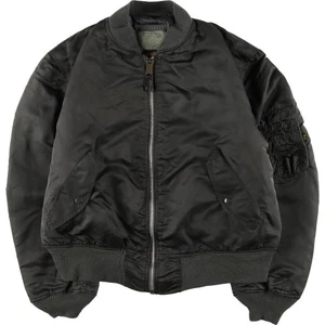 Vintage 1990'S Alpha MA-1 style padded military flight jacket made in the US... - Picture 1 of 15