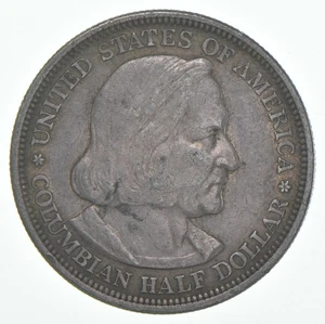 1893 XF Christopher Columbus Columbian Half Dollar 90% Silver *4736 - Picture 1 of 5