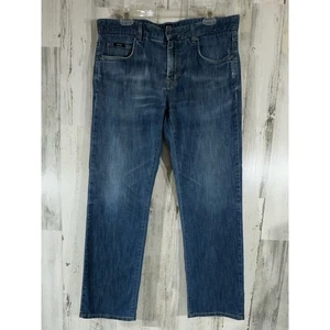 Hugo Boss Mens Kansas Jeans Size 36x32 (36x30) Straight Leg Medium Wash - Picture 1 of 10