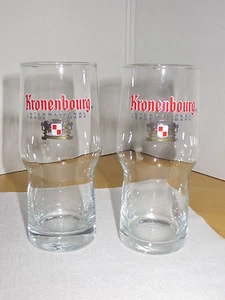 KRONENBOURG Bier / Kneipengläser (2) Barzubehör Werbung Mancave - Bild 1 von 5