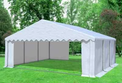 Partyzelt Pavillon 6x6m Weiss PVC inkl.Seitenwände Festzelt wasserdicht Bierzelt - Bild 1 von 4