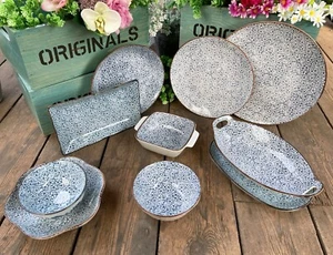 2x Japanese Blue Crockery Set Ceramic Dishes Plate Bowl Dining Serving Tableware - Picture 1 of 34