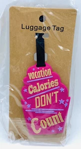 NUOVE calorie vacanza non contano gomma etichetta bagaglio/ID divertente regalo di viaggio - Foto 1 di 2