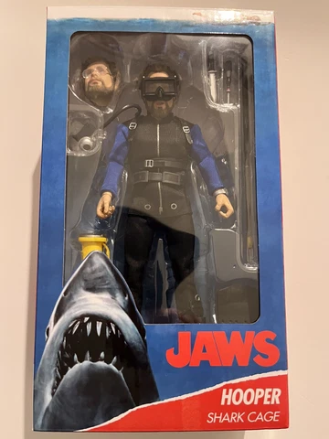NECA Jaws HOOPER SHARK CAGE 8” Inch Clothed Figure Reel Toys 2022 Universal Cover