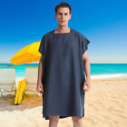 Wetsuit Soft With Hood Short Sleeve Surf Poncho Quick Dry Changing Robe Beach