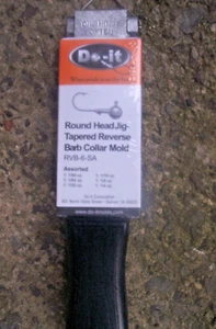 3119 Do-It Round Head Jig Tapered Rev. Barb - 6 cavity 1/80-1/4oz - Picture 1 of 1