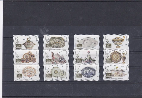 France 2018 Les Arts of The Table Complete Set Of 12 Cancelled Stamps Cover