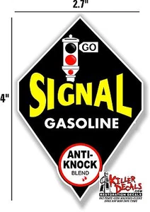 (SIG-3) 4" SEÑAL GASOLINA BOMBA GAS TANQUE ACEITE LUBSTER LUBESTER CALCOMANÍA - Imagen 1 de 1