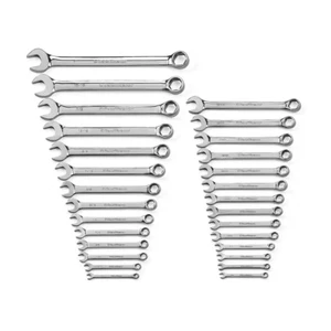 GearWrench 81923 28pc 6-Point SAE/Metric Full Polish Combo Wrench Set - Picture 1 of 12