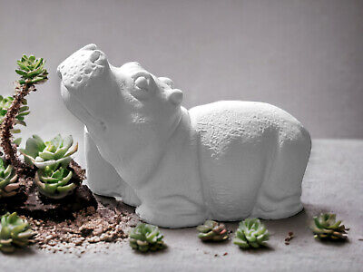 Molde De Silicona Mate Molde De Fundición Esculturas Bebé Hipopótamo Con Biberón (021) • 11.95€