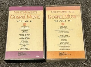 2 Great Moments in Gospel Music Cassette Tapes Various Artists Volume 2 & 3 Lot - Picture 1 of 5