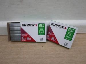 2 PACKS OF 1000  ARROW JT-21 JT21 TACKER  STAPLES 8MM      TYPE 53 - Picture 1 of 1