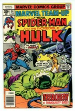 Marvel Team-Up #54 1977 FN 1st Series Hulk Spider-Man Treachery Comic