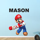Super Mario Baseball Name Wall Decal Nintendo Personalized Custom Kids Room, e23
