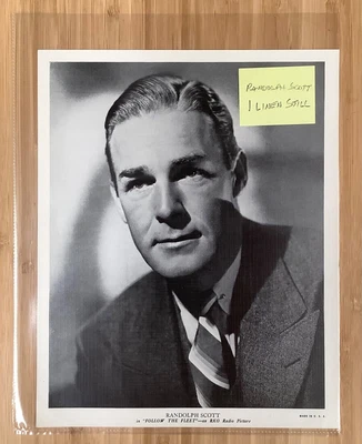 1 Follow the Fleet (1936) 原版亚麻纸宣传仍然伦道夫·斯科特 — 第 1/2 张图片