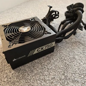 Corsair 750w Builder Series Cx750 PSU Rifle Bearing Fan Fully Wired 80 Bronze - Photo 1/3