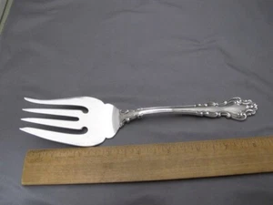 Reed & Barton Sterling SPANISH BAROQUE (1965) COLD MEAT FORK-8 1/2 Inches - Picture 1 of 4