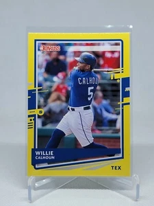 WILLIE CALHOUN 2020 DONRUSS SP YELLOW Parallel, #150 E8A - Picture 1 of 1