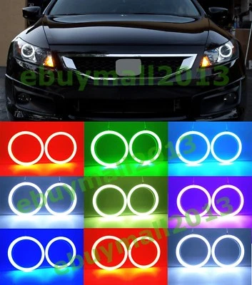 BT App Phone Control Cotton RGB Halo Ring Devil Angel Eye For HONDA ACCORD Coupe - Imagen 1 de 4