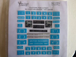 Pre-Cut Signs - Platform, Pub & Street - BR Scottish Region - New. - Picture 1 of 2