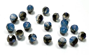 20 Pcs ~ 6mm ROUND ~ WHITE OPAL SKY BLUE ~ SWAROVSKI CRYSTAL BEADS LOT - Picture 1 of 1