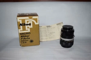 Nikon Micro Nikkor P Auto 55mm f/3.5 w/M2 Extension Camera Lens, Japan - Picture 1 of 8