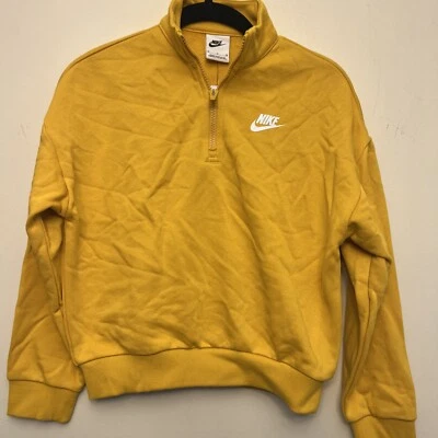 Nike girls cropped sweatshirt, XL, mustard yellow NWT - Image 1 of 4