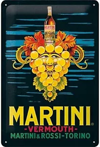 Martini Grapes embossed metal sign 300mm x 200mm - Picture 1 of 1