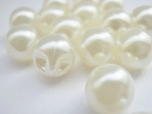 10mm Ivory Pearls Buttons (3/8") Shank Pearl Bridal Wedding Gowns Accessories - Picture 1 of 1