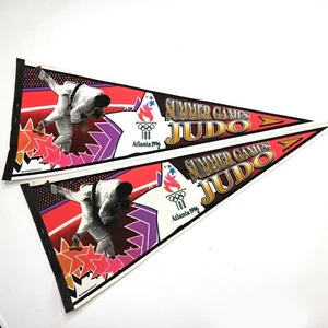 Vintage Atlanta 1996 Olympic Summer Games Judo Unique 30" x 12" Pennants - Picture 1 of 6