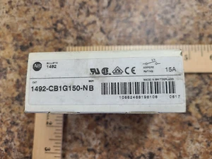 Montaje en riel de disyuntor monopolar Allen Bradley 1492-CB1G150-NB 15A 1492-CB1 - Imagen 1 de 5