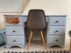 Handmade Baby Blue Desk with 6 drawers, Used