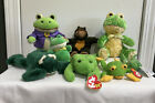 Lot Of 8 FROG Stuffed Animals Plush Ty Beanie Baby Legs Russ Froggy Toys R Us