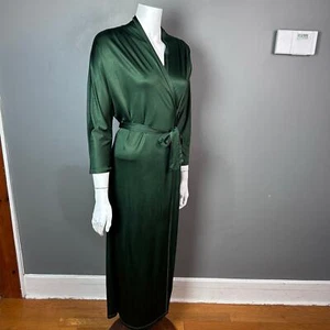 By Malene Birger dress small wrap emerald green longline elegant satin Yasmin - Picture 1 of 13