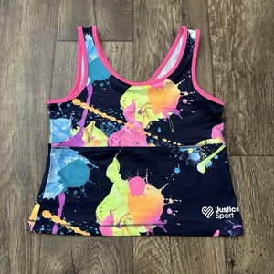 Justice Girls J-Sport Biker Longline Top Size L (12-14) Mulicolor - Picture 1 of 7