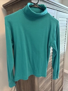 Green Turtleneck Youth Girls Large - Picture 1 of 2