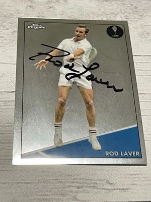 Rod Laver Signed Card Topps Chrome Tennis 🎾 JSA COA IP Auto Autographed a - Image 1 of 3