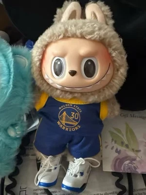 Labubu NBA Golden State Warriors Jersey Conjunto Ropa Para 17cm (Sin Muñeca) Foto 1 de 3