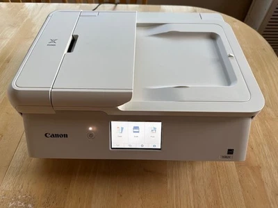 White Canon Pixma TS9521C Ink-Jet Wireless All-In-One Printer Scan Copy Print - Image 1 of 4
