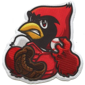St. Louis Missouri Mascot PhotoPatch Baseball Red Bird Parody Embroidery Iron On - Picture 1 of 1