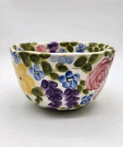 Tabletops Unlimited English Garden By Miriam's Garden Handpainted Cereal Bowl 6" - Picture 1 of 6